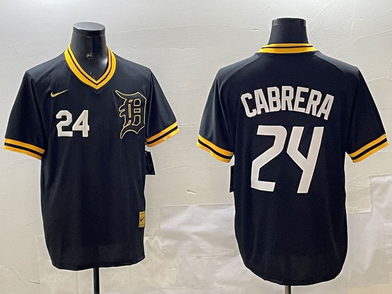 Men Detroit Tigers #24 Cabrera Black Gold Game 2025 Nike MLB Jersey style 5->detroit tigers->MLB Jersey